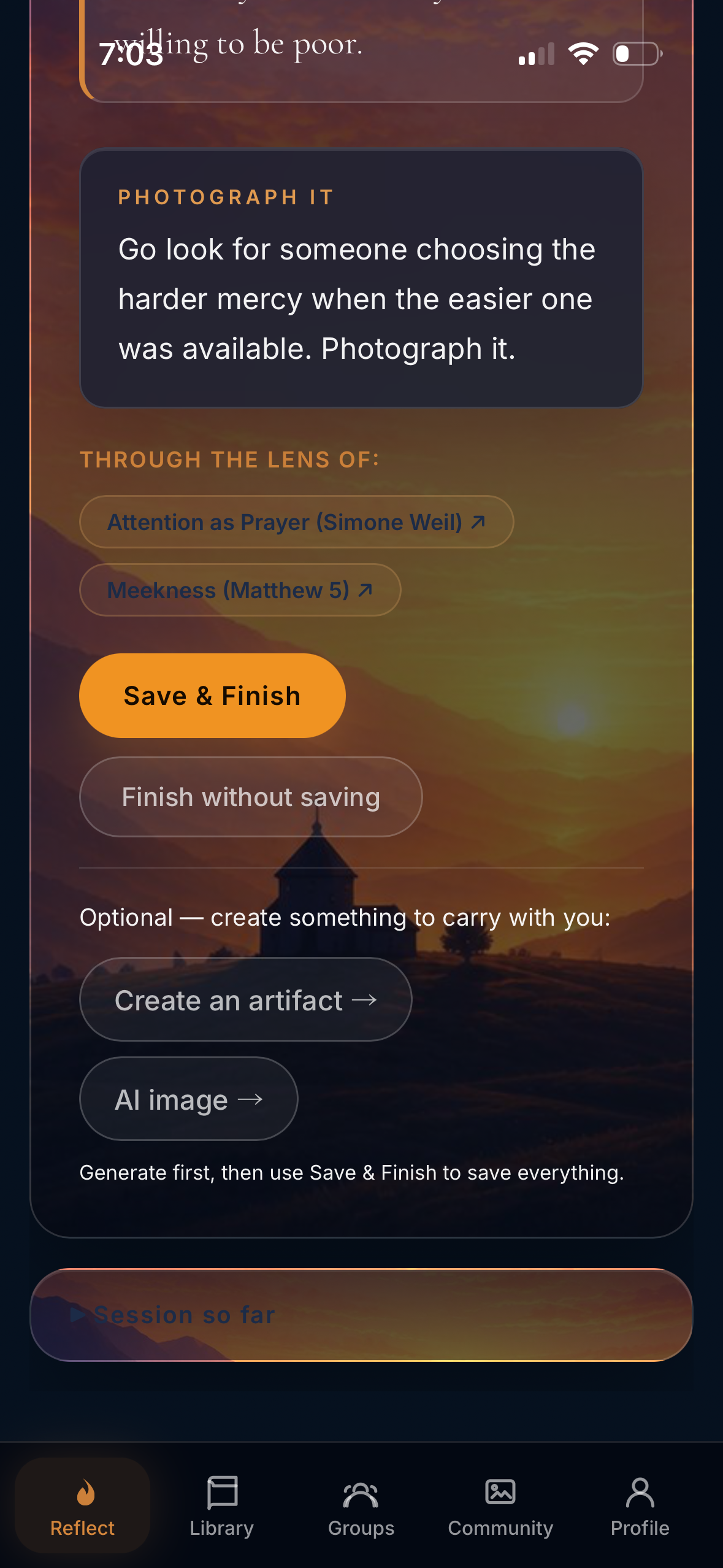 Lens photograph prompt
