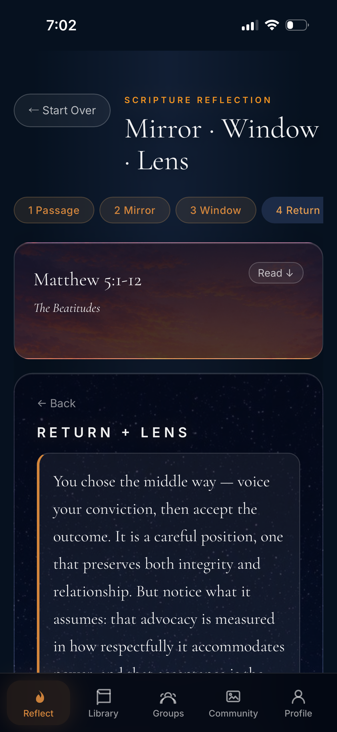 Return + Lens